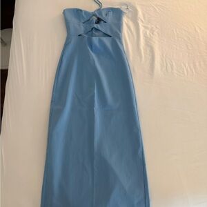 Zara light blue  Blue Halter Dress